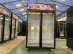 Commercial Refrigerated Glass Door Standing Freezer For Displaying Frozen Food