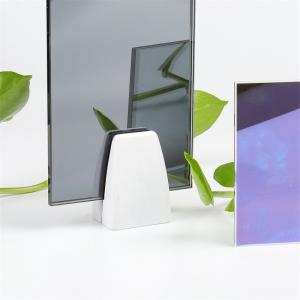 China Clear One Way Smooth Edge Coated Mirror Glass For Studio Trial Room wholesale