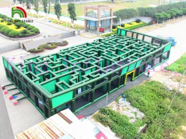 Green / Blue Inflatable Obstacle Course Giant Laser Maze PVC Inflatable Sports