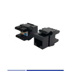 China Cat6A Ethernet Keystone Coupler 180 Degree Black GoreLink Lightweight wholesale