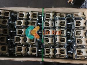 China 2.2kg OPGW Double Sheaves Support Roller Working Load 2KN wholesale