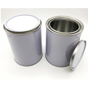 China Round Empty 1 Gallon Metal Clear Paint Bucket With Lid wholesale