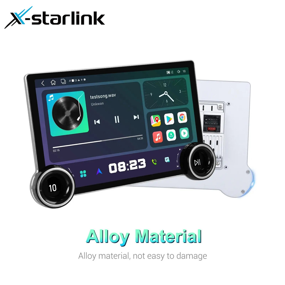 Dual Knobs Universal Car Radio For 11.8 Inch Landscape Display With Carplay