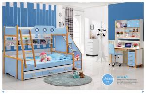 China latest wooden bed designs kids bunk bed bedroom furniture A01 wholesale
