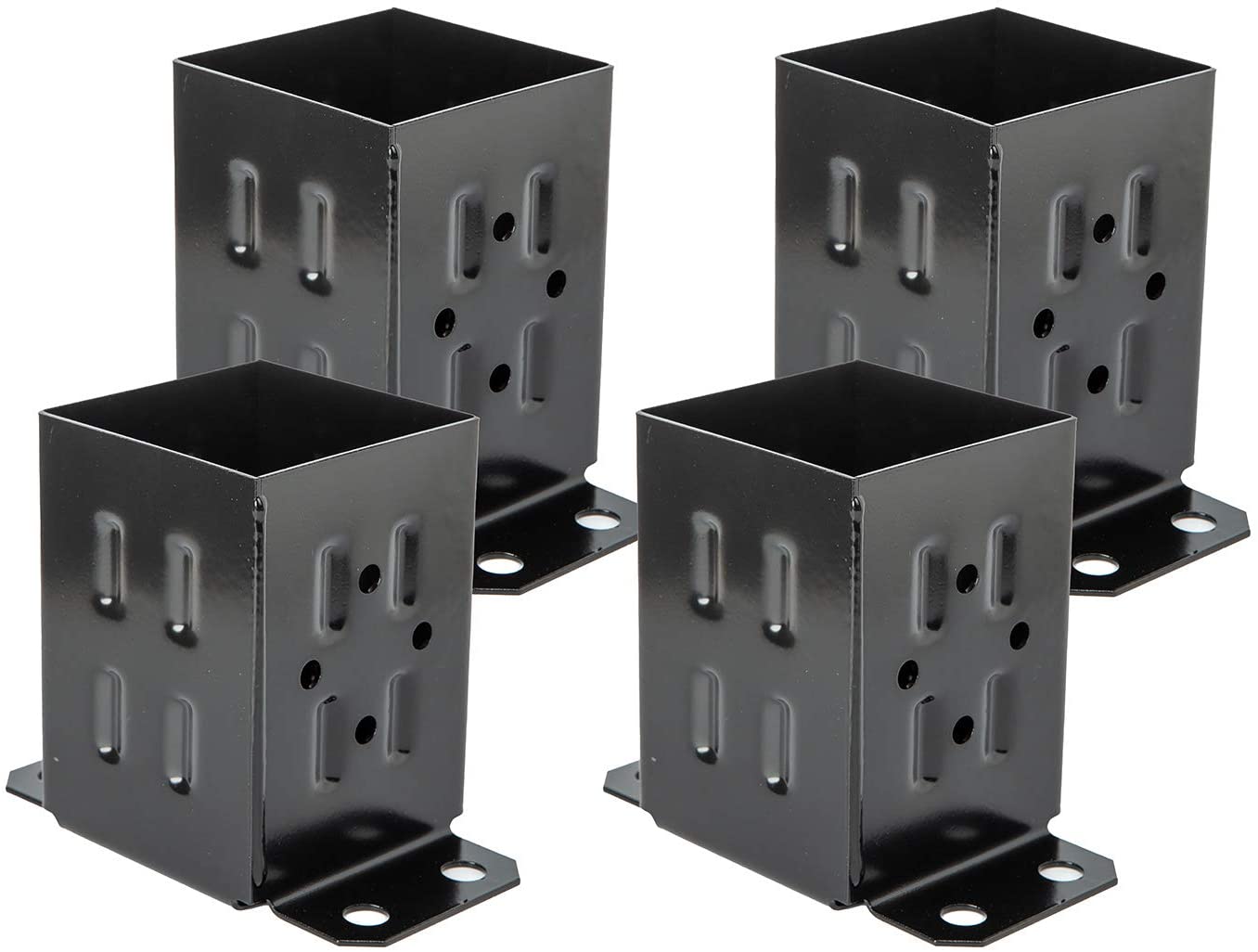 Stable 1.4KG Steel Powder Coated Anchor Support for 4x4 Wood Fence Base Bracket 7inch