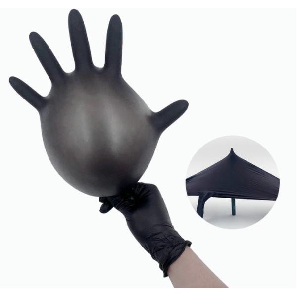 Medium - Size Long Cuff Latex Examination Gloves Powder Free Smooth Surface