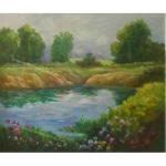 100% Handmade Modern Colorful Trees Oil Painting Abstract Landscape Wall Art on
