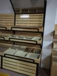 Supermarket Wooden Retail Display Shelves Fruits And Vegetables Display Rack