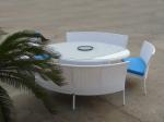 Rattan Garden Dining Sets With Bench , Patio Table And Chairs Set
