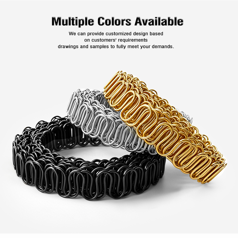 Custom Steel Wire Coil Multi-functional Sofa Seat Anti-collapse Spring Hardware Fittings Gold Self-cut Durable Furniture Springs
