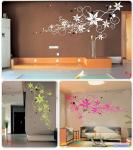 Star Modern Reusable Vinyl Wall Flower Stickers XWJ-199