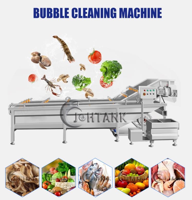 Food Grade SUS304 Leafy Fruit Vegetable Washing Machine Industrial