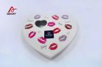 Valentine Day Customized Heart Shape Paper Jewelry Boxes With PET Window Lid