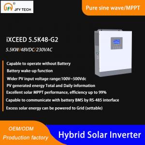 China 5.5kw Single Phase Hybrid Solar Inverter 230vac on sale