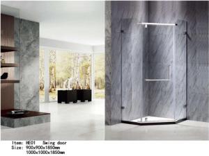 China Borderless Shower Door Enclosures Single Pivot Door Customized Size For Home / Hotel wholesale