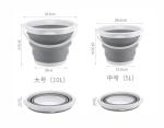 Collapsible Bucket with Strong, Flexible, Compact, BPA Free Design and Sturdy