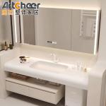 Stylish Solid Wood Bathroom Vanity with Drawer Storage and Durable Carrara