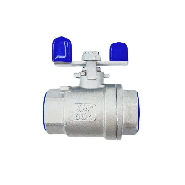 Floating Ball Valve Q11F-16/64P Stainless Steel 2PC Female Thread with Butterfly