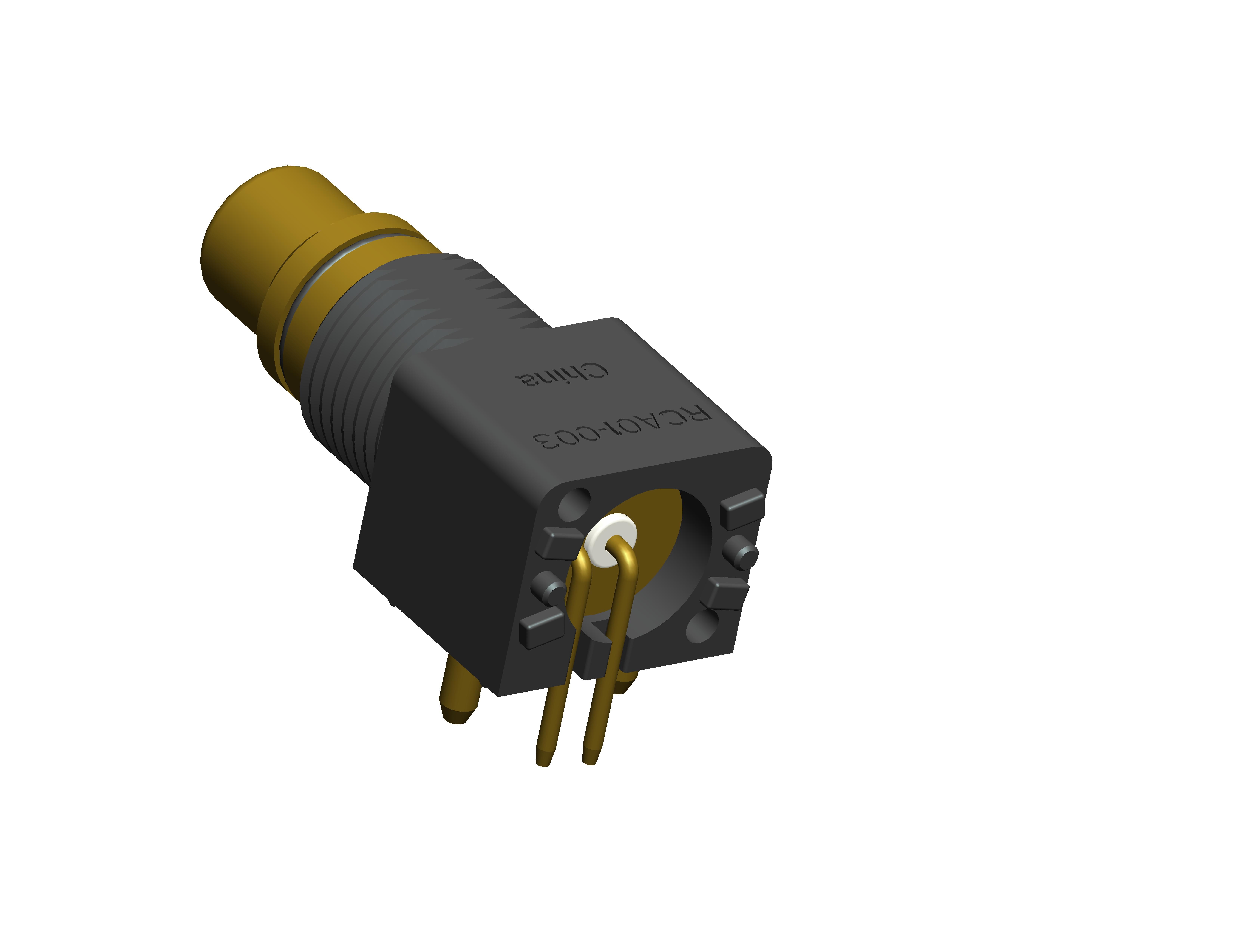 RCA01-003 Female RCA Jack , Single RCA Connector With Gold Plating