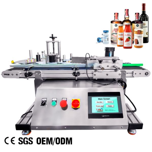 Automatic Desktop 100ml 300ml 500ml 800ml Water Bottle Labeling Machine for Glass and Plastic Bottle Label Applicator