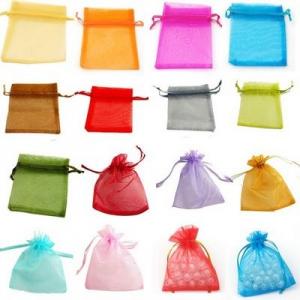 China ISO14001 10x15cm Promotional Drawstring Bags Recyclable Organza Packaging wholesale
