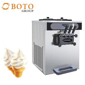 China Food Machinery 3 Flavors Soft Ice Cream Machine With Dual Control Systems wholesale