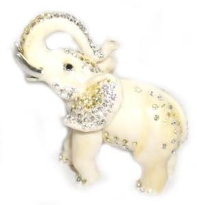 China Elephant Metal Crystal Rhinestone Jewelry Box Trinket Boxes wholesale