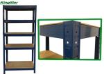 Durable 5 Tier Boltless Shelving , Safe Edge Post Boltless Metal Rack