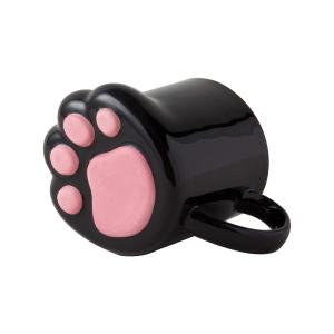 China Custom Cute Dolomite Ceramic Animal Mug Cat Paw Shape For Coffee Drink wholesale