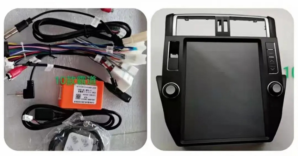 Android 13 Tesla Screen BT Car Radio System DVD For Toyota Prado 2010-2013