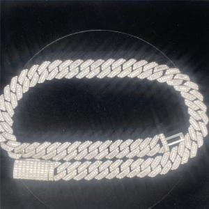 China Iced Out VVS FG Cvd Miami Cuban Link Chain 10k Gold Cuban Link For Lasting Lifetime wholesale