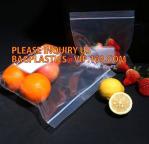 Quart Waterproof double color zipper bags food freezer bags, resealable double