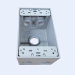 1/2" 3/4" Holes Waterproof Terminal Box Grey PVC Coated UL Listed
