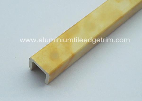 Stone / PVC Composite Listello Tile Trim 10mm U Shaped Marbling Color 2.5m