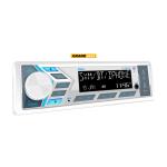 Single DIN Bluetooth Marine Stereo AM FM CD MP3 Stereo Receiver White Cover