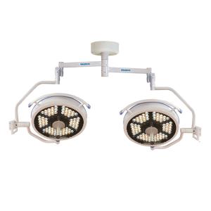 China Double Arm 500500 LED Ceiling Mounted Surgical Light 120000Lux For Clinics wholesale