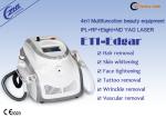 Winding Cooling E Light IPL RF Machine for Color Tattoo Flecks Removal