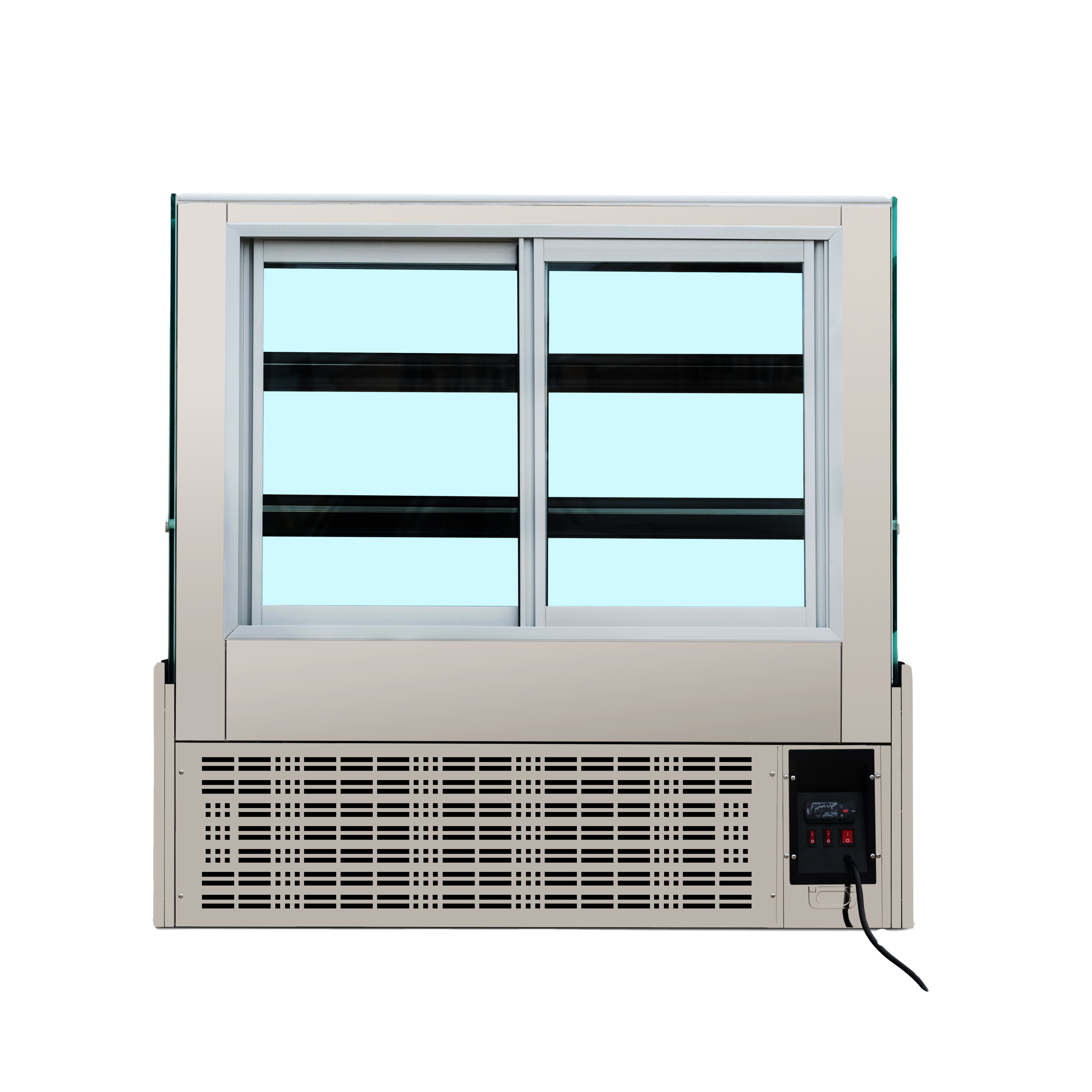 Luxury refrigerated cake display case for bakery shop with CE/ETL