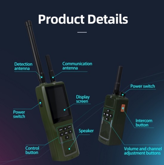 1.5km Detection Radius Full-Spectrum Smart Dual-Mode Portable Radar System TeamLink Edition