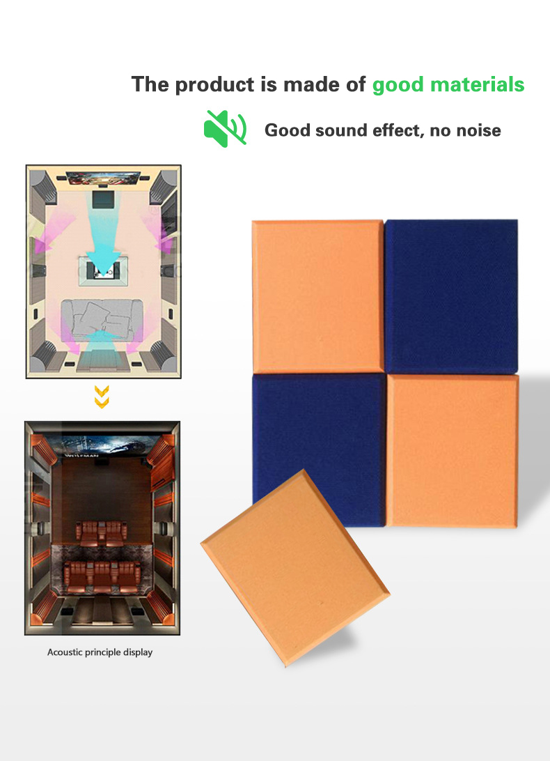 Pet Polyester Fiber Sheet High Density Acoustic Wall Panels For Customized Wall Decor
