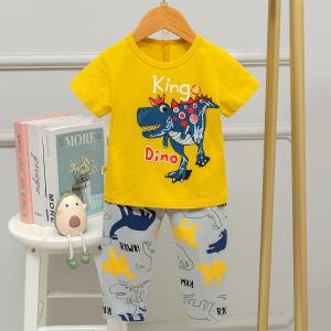 China Spring And Summer Kids Sleeping Suits Short Sleeve Children'S Pajamas wholesale