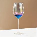Rainbow Red Wine Glass Drinking Goblets Long Stem 750ml Lead Free Mouth Blown