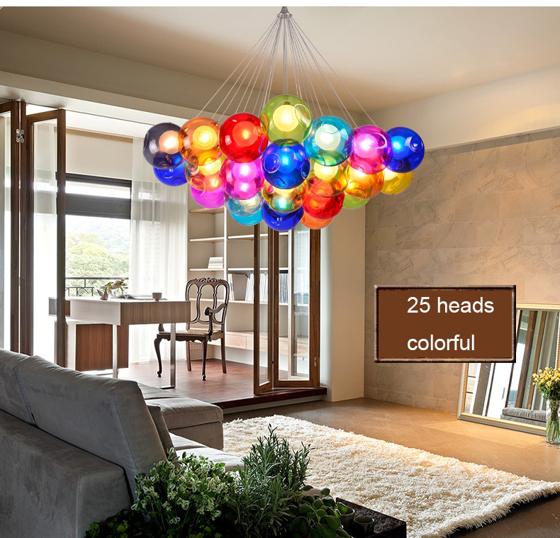 Modern Ball Pendant Light G4 for Living Room Dining Home Decoration 28 Cluster Pendant Light(WH-GP-137)