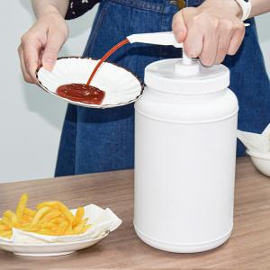China Square Head Sauce Dispenser Pump Food Grade 3000ml HDPE Container Set wholesale
