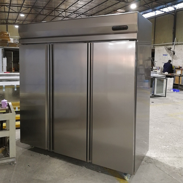800W SS201 3 Door Upright Fridge for restaurant