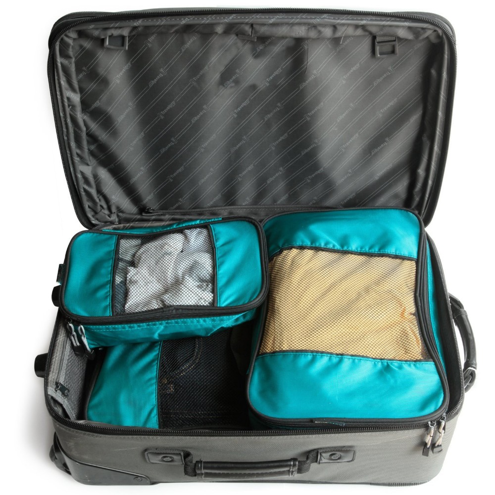 Fashion Canvas Lightweight Packing Organizers 3 Set Side Carry BSCI SEDEX