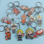Custom Metal Rubber Key Chain Health Positive Reminder Hard Enamel Keychain