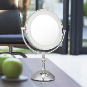 China Magnifying 3X Cosmetic Double Sided Lighted Makeup Mirror White / Warm Whita Can Change wholesale