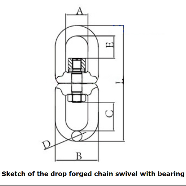 Color Painted Drop Forged Chain Swivel With Bearing Boat Rigging Hardware