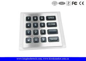 China 4x4 Matrix water resistant Backlit Metal Keypad with 11Pin Connector wholesale
